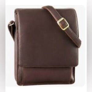 Derek Alexander Derby Unisex Leather Organizer Bag | Dark Brown